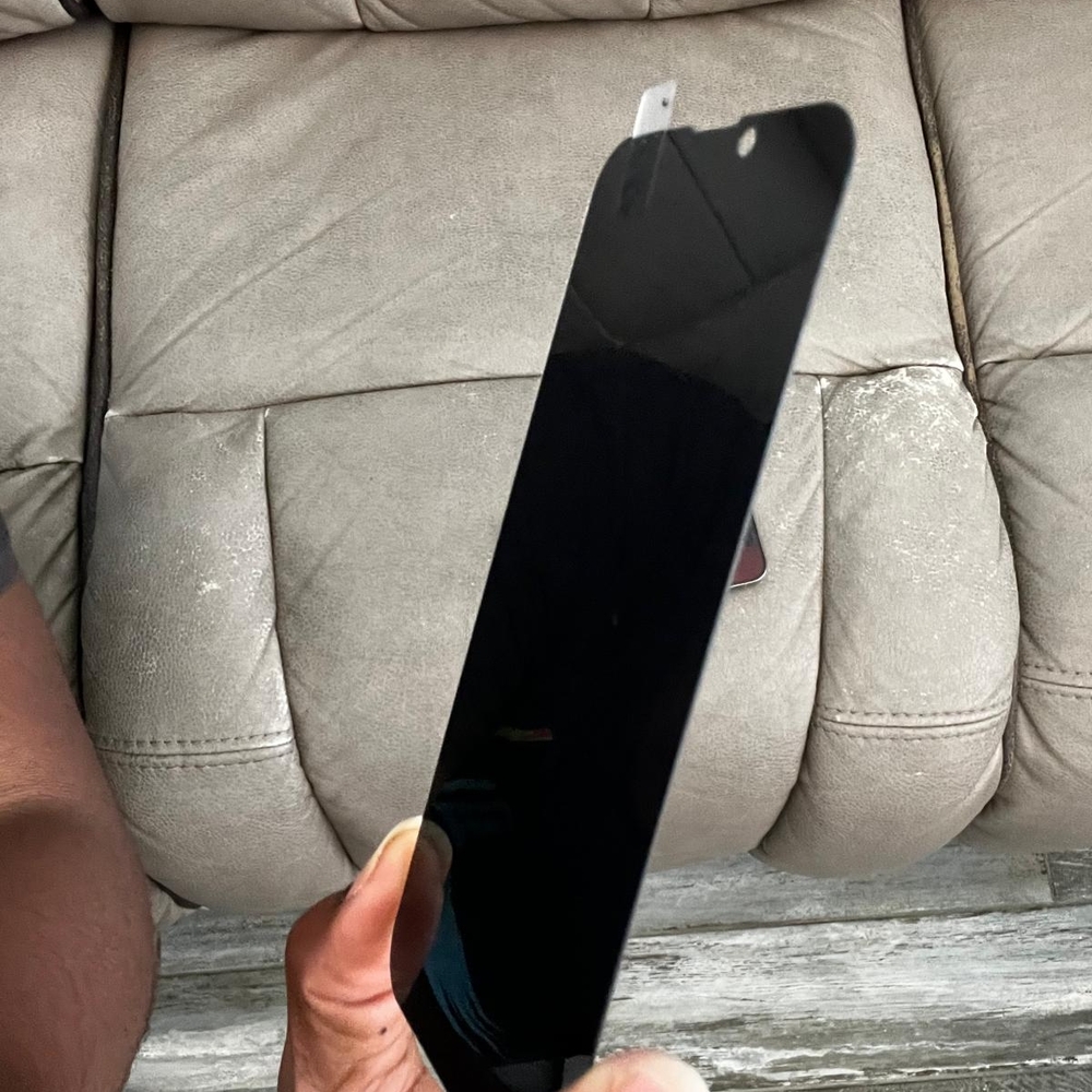 Sleek Black Screen Protector for Modern Smartphones